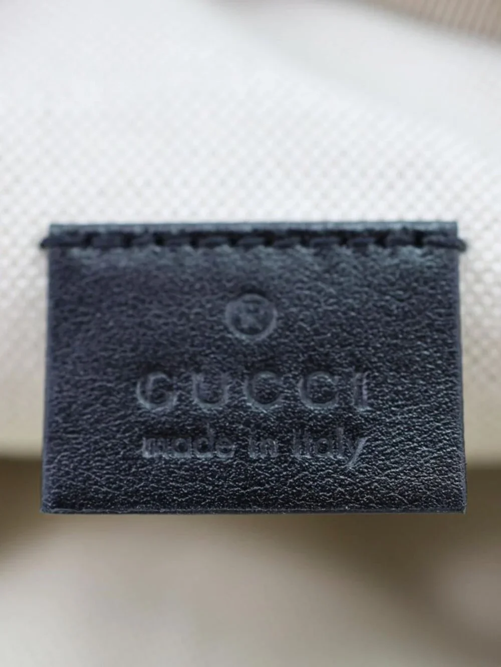 Gucci  Tennis GG Calfskin Embossed Leather Belt Bag Black 658582